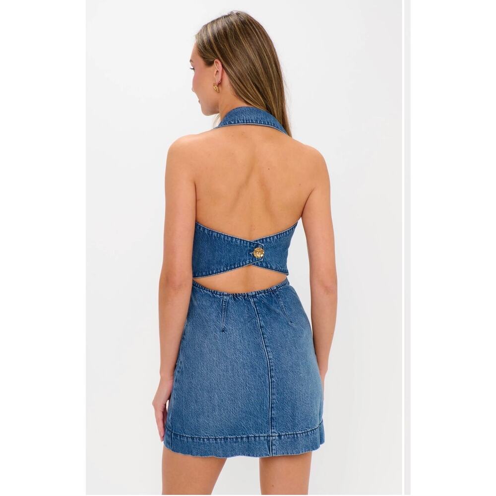 NEW Show Me Your MuMu Darien Dress Denim Mini size XS - Picture 4 of 8